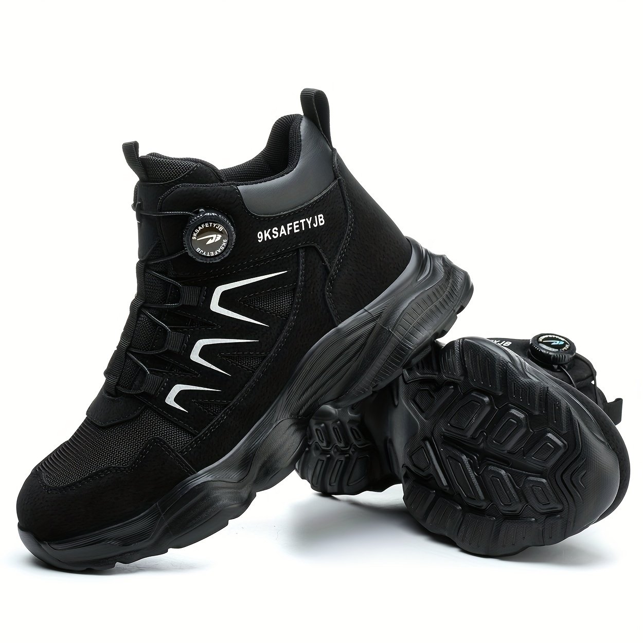 Men's Steel-Toe Work Boots – Lightweight, Durable, Magnetic Closure - Image 9