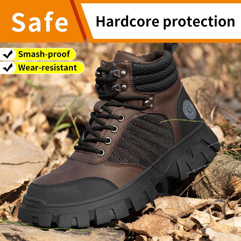 Men's Safety And Comfort Work Anti Smashing Safety Shoes - Image 2