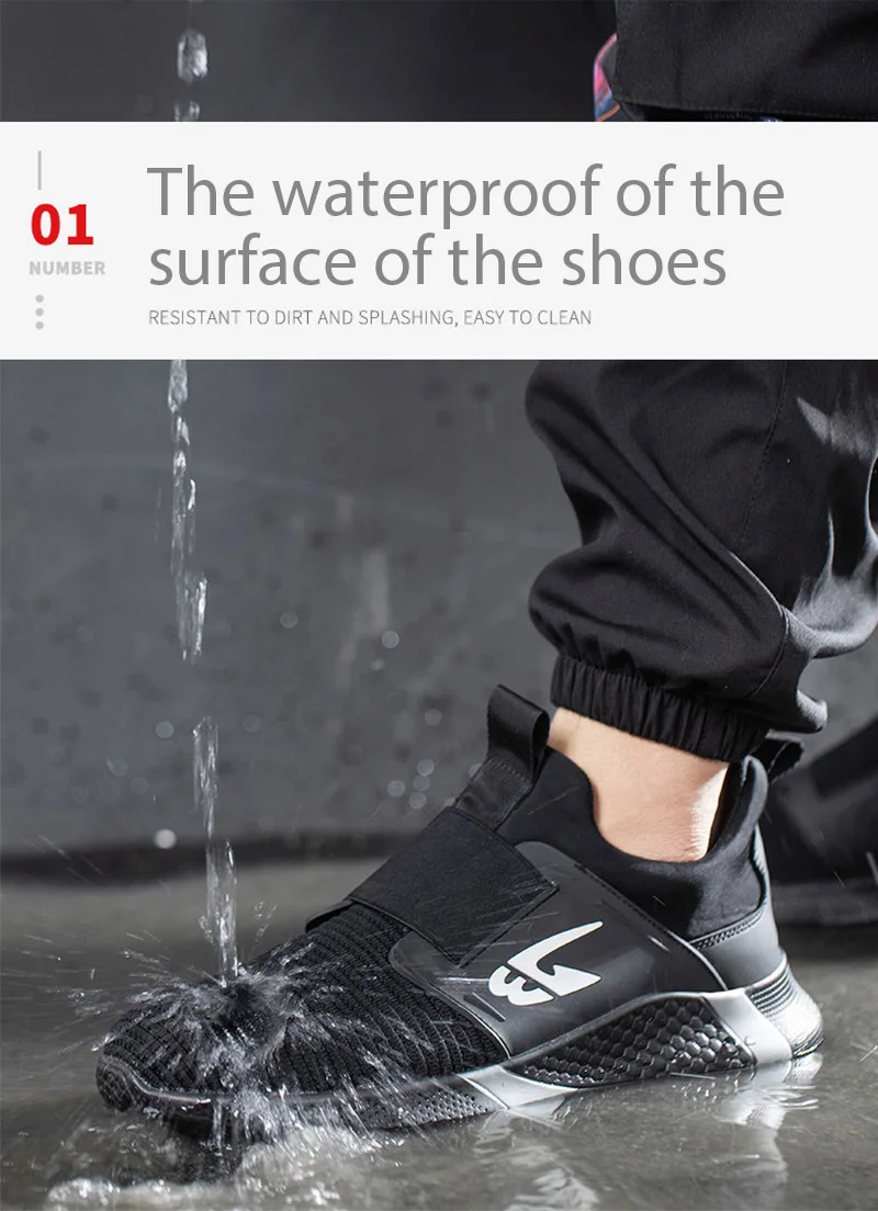 Men Shoes Work Safety Boots Iron Toe Anti-smash Puncture-Proof Boots Lightweight Comfortable Sneakers Male Security Work Shoes - Image 15