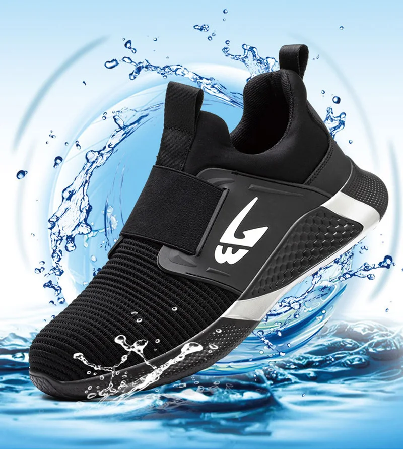 Men Shoes Work Safety Boots Iron Toe Anti-smash Puncture-Proof Boots Lightweight Comfortable Sneakers Male Security Work Shoes - Image 14