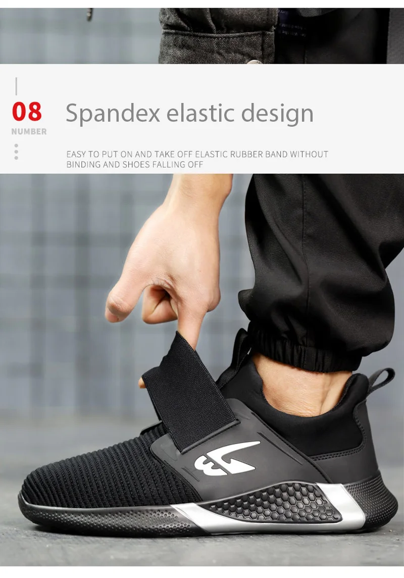 Men Shoes Work Safety Boots Iron Toe Anti-smash Puncture-Proof Boots Lightweight Comfortable Sneakers Male Security Work Shoes - Image 24