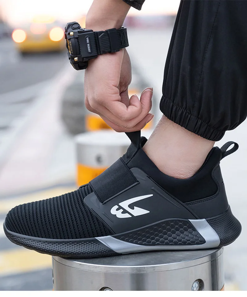 Men Shoes Work Safety Boots Iron Toe Anti-smash Puncture-Proof Boots Lightweight Comfortable Sneakers Male Security Work Shoes - Image 27