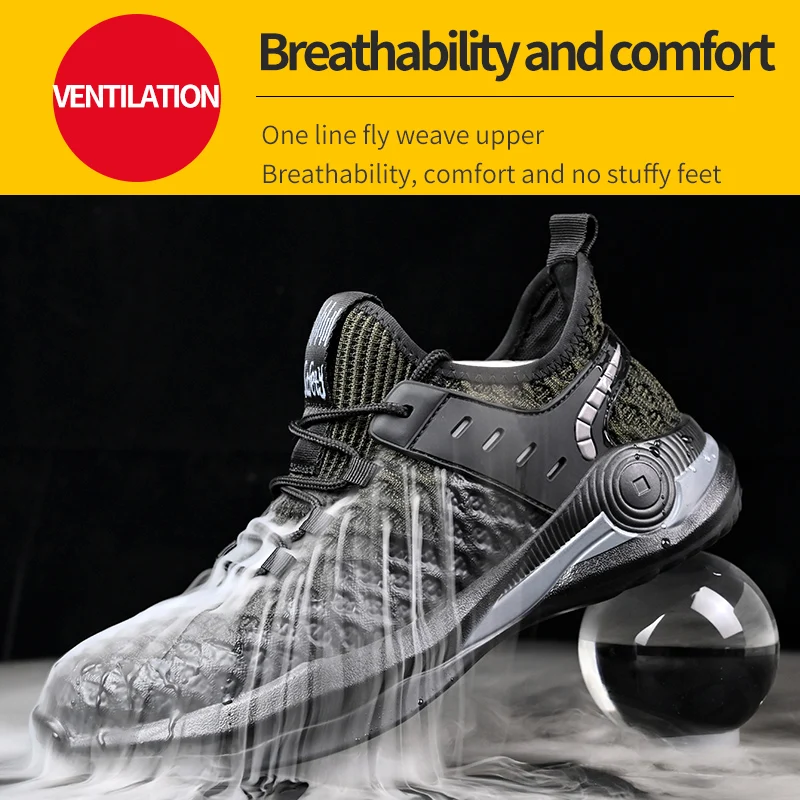 Safety Shoes Men New Steel Toe Men's Work Shoes - Image 4