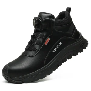 Men's Waterproof Safety Shoes: Anti-Slip Work Boots with Plastic Toe, Anti-Puncture Protection, and Insulation