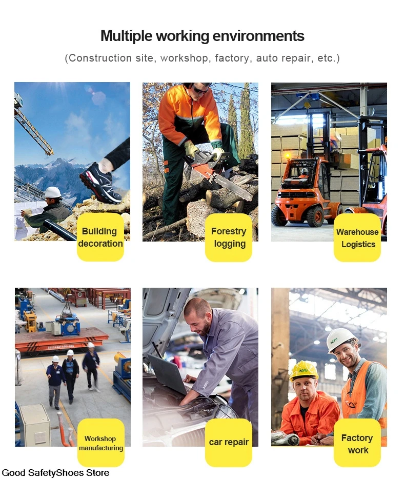 Men Shoes Work Safety Boots Iron Toe Anti-smash Puncture-Proof Boots Lightweight Comfortable Sneakers Male Security Work Shoes - Image 11