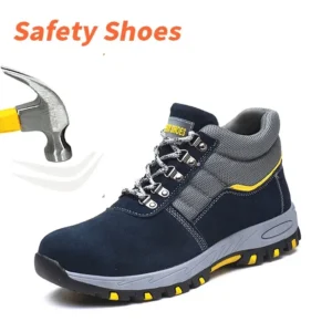 Men's Four Seasons Safety Boots: Leather Steel Toe Protection