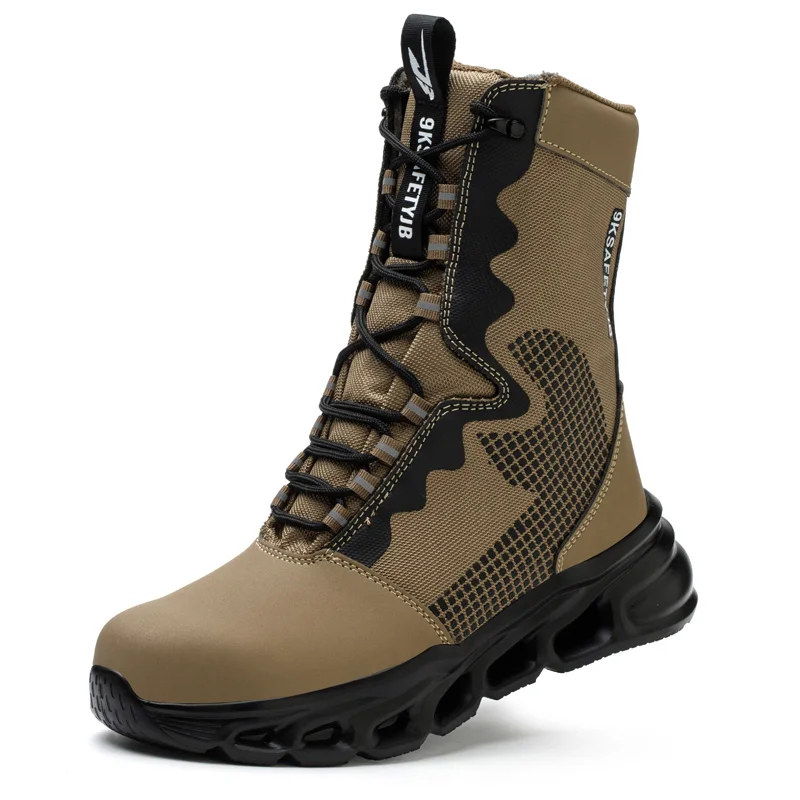 Men's High-Top Steel Toe Safety Boots - Slip-Resistant Work Shoes - Image 7