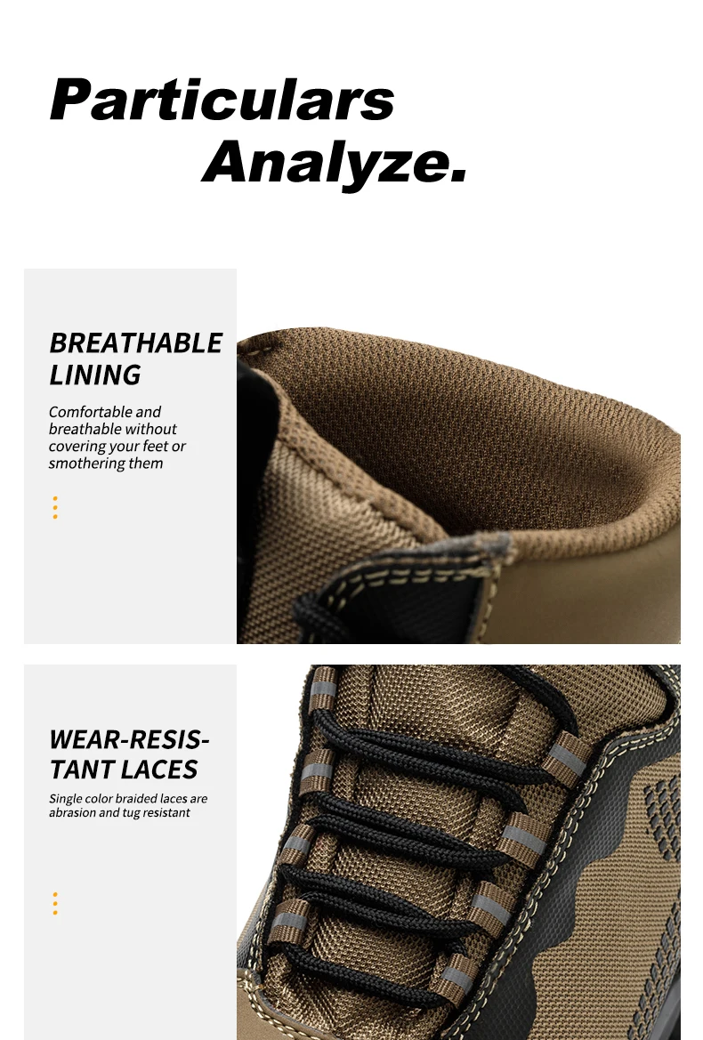 Men's High-Top Steel Toe Safety Boots - Slip-Resistant Work Shoes - Image 18