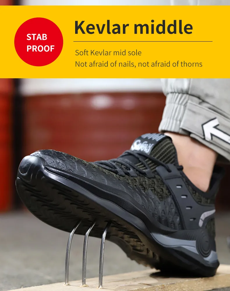 Safety Shoes Men New Steel Toe Men's Work Shoes - Image 7