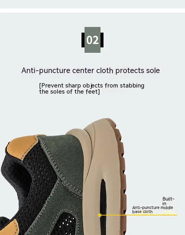 Men’s Lightweight Steel‑Toe Safety Sneakers – Anti‑Puncture Work Shoes - Image 10