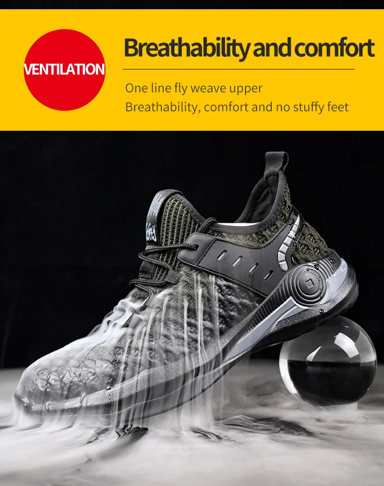 Safety Shoes Men New Steel Toe Men's Work Shoes - Image 10